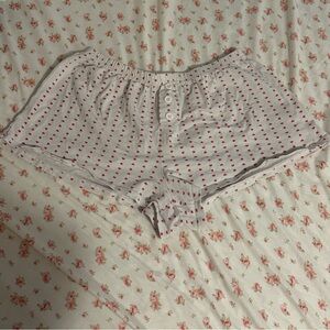 Heart pajama shorts